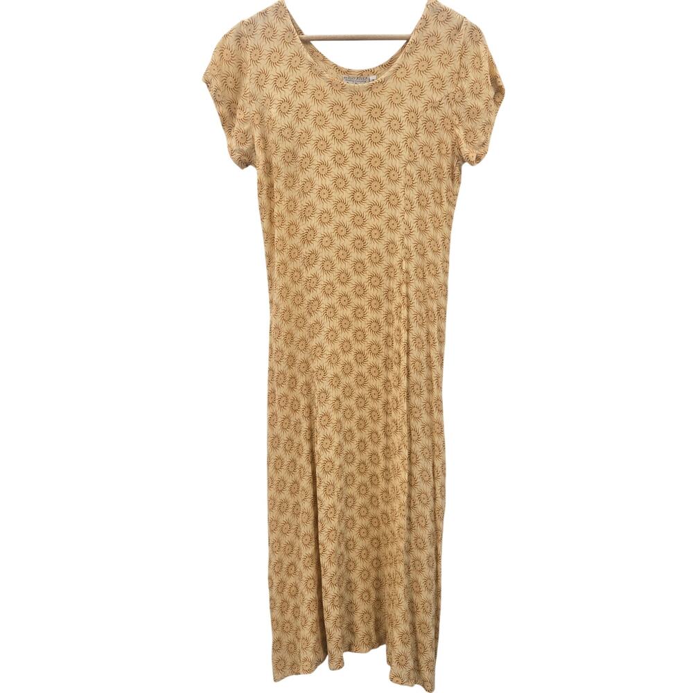Wind River Y2K Boho Cottage Hippie Electic Granola Sun Celestial Midi Dress S